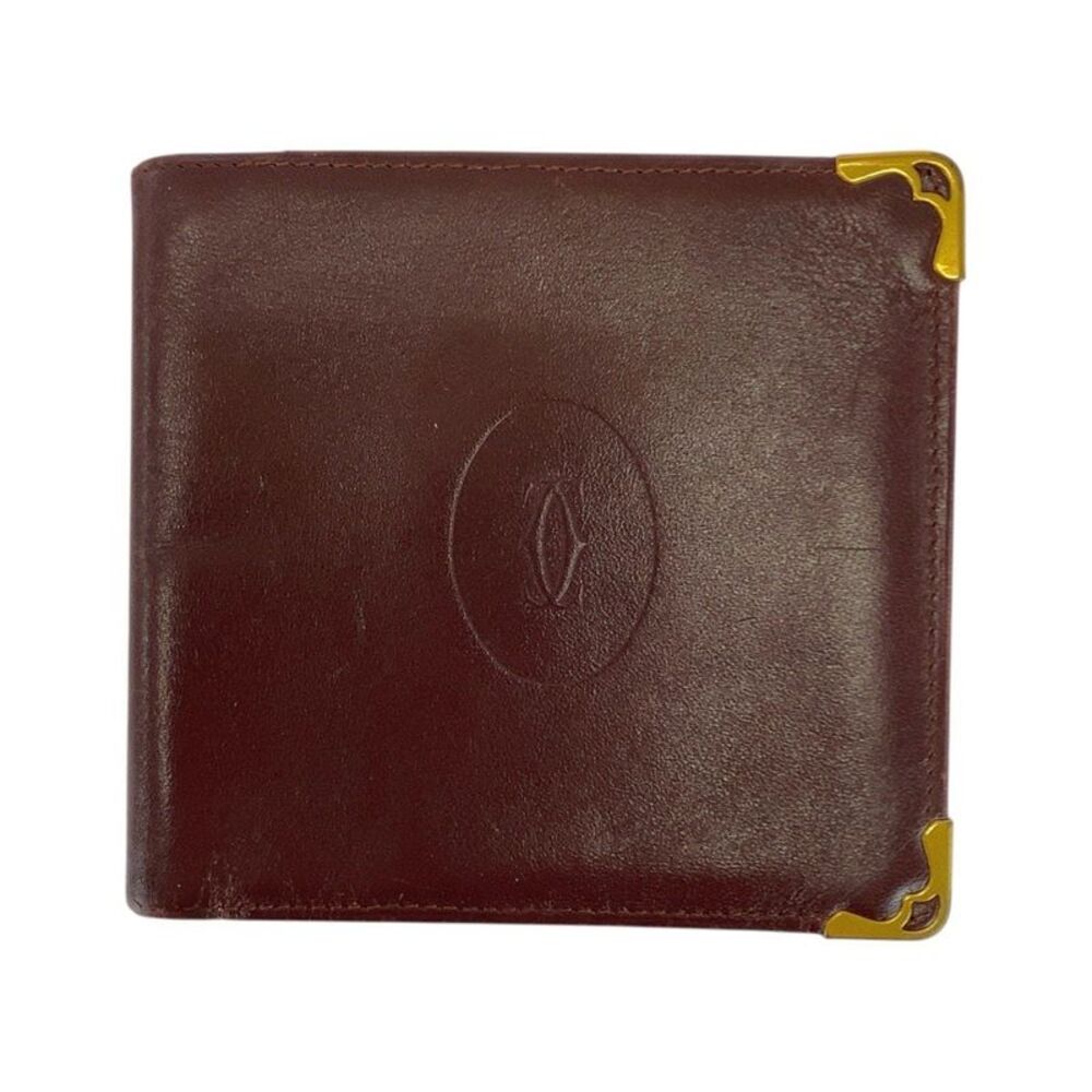 Cartier Mast Line Leather Folding Wallet